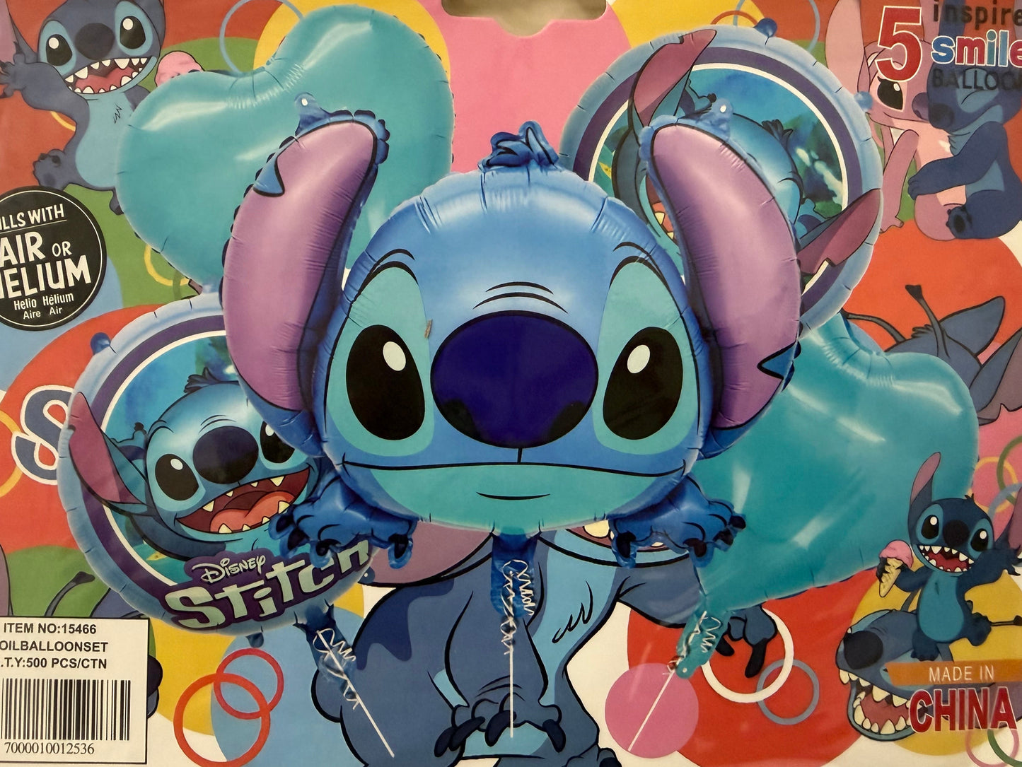 5 pcs Stitch Foil Balloon set