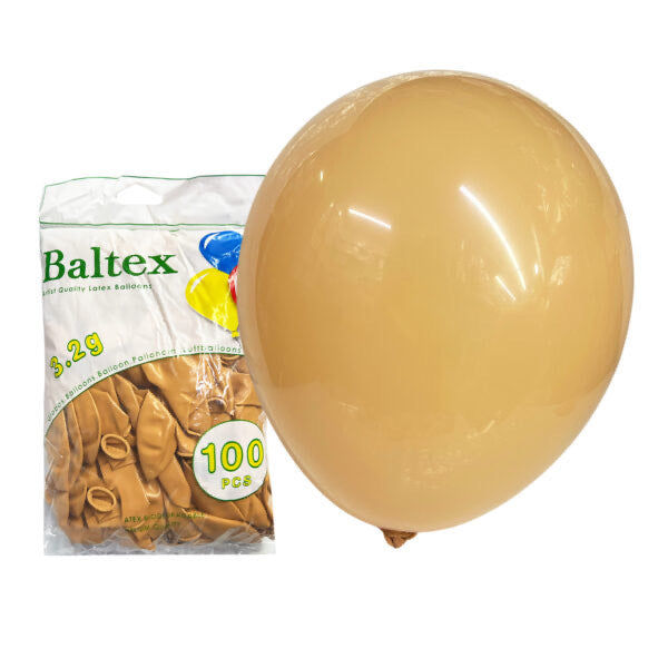 100pcs 12″ 3.2g Baltex Skin Latex Balloon
