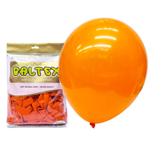 100pcs 12″ 2.8g Baltex Orange Latex Balloon