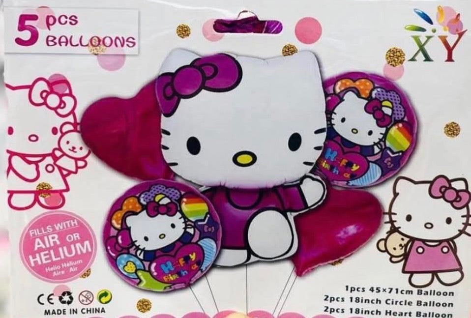 5pcs Hello Kitty Foil Balloon