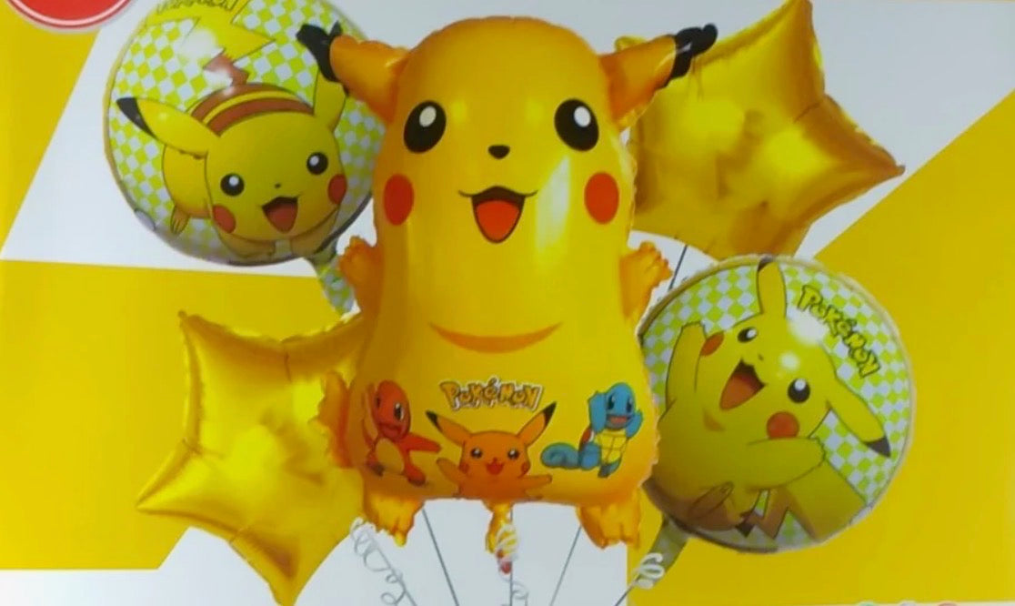 5pcs Pokémon Foil Balloon