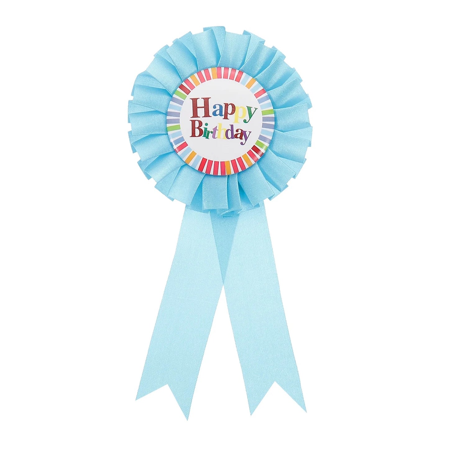 Light Blue Happy Birthday Badge