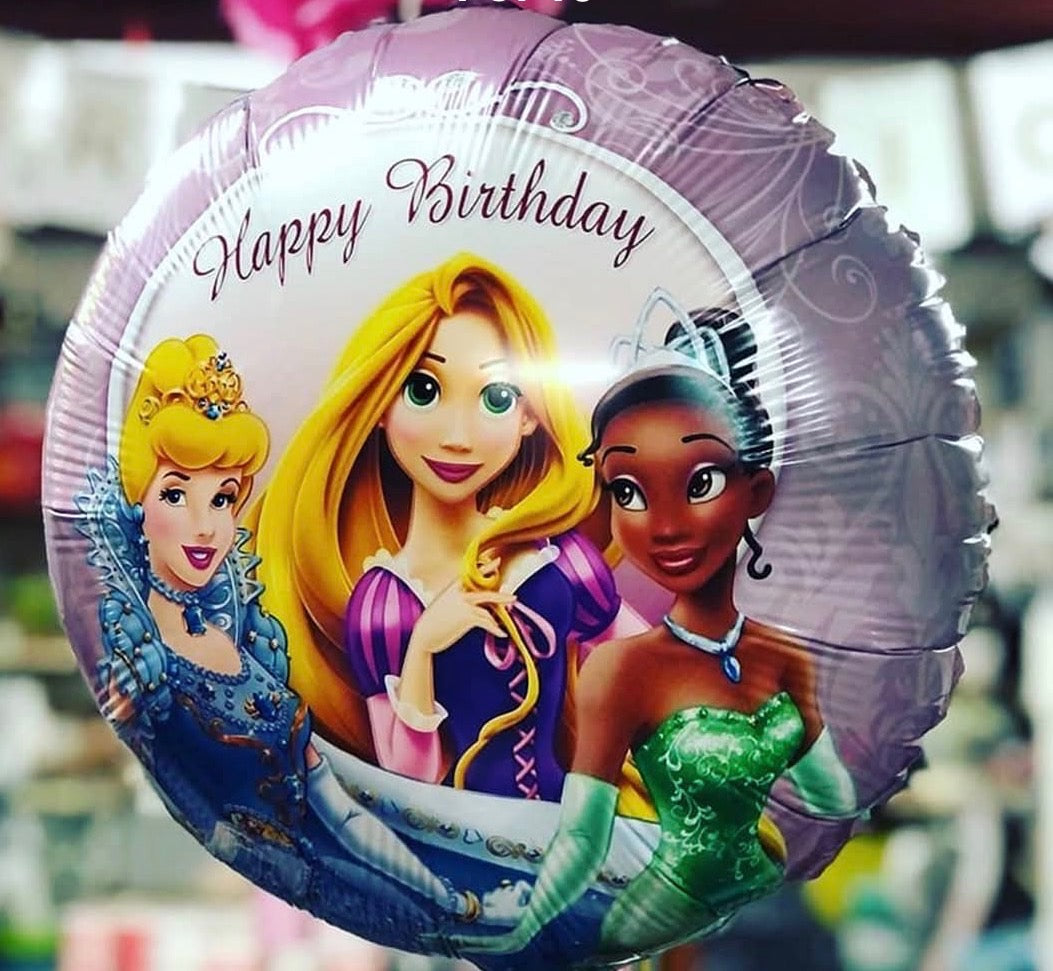 Happy Birthday Princess Round Foil Balloon