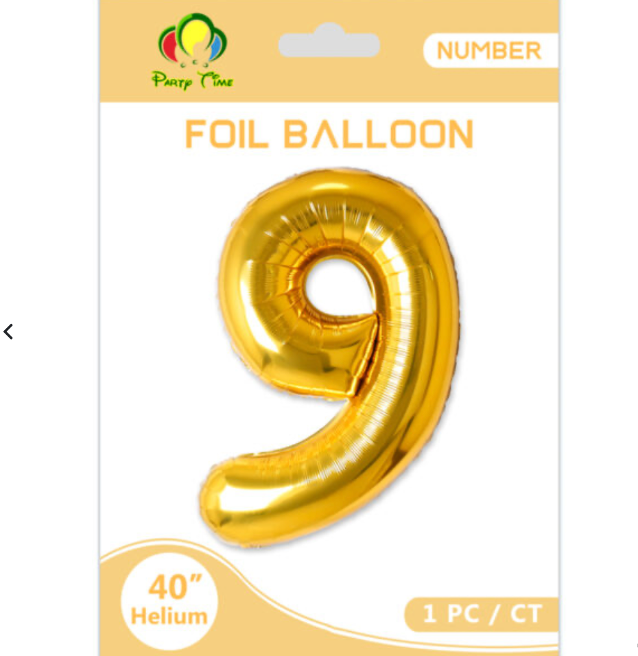 40'' Number Foil Balloon Gold