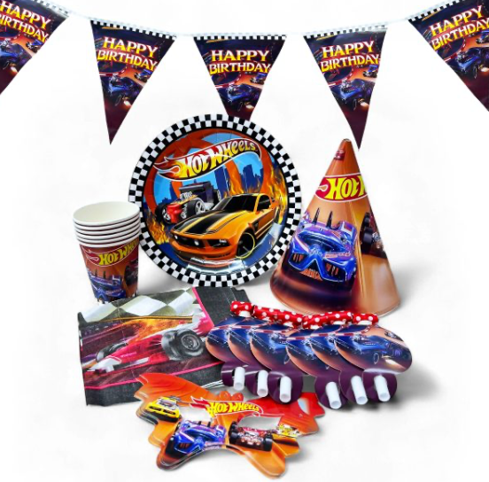 Hot Wheels Party Packs Disposable Tableware Sets – Party Supplies