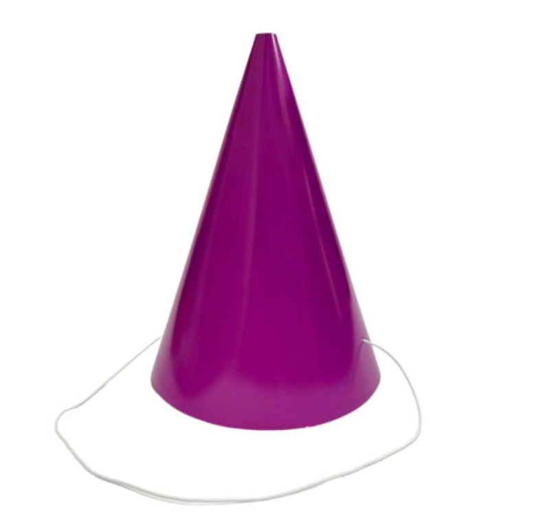 Pack of 6pcs Party Hats Birthday Party Favors Purple