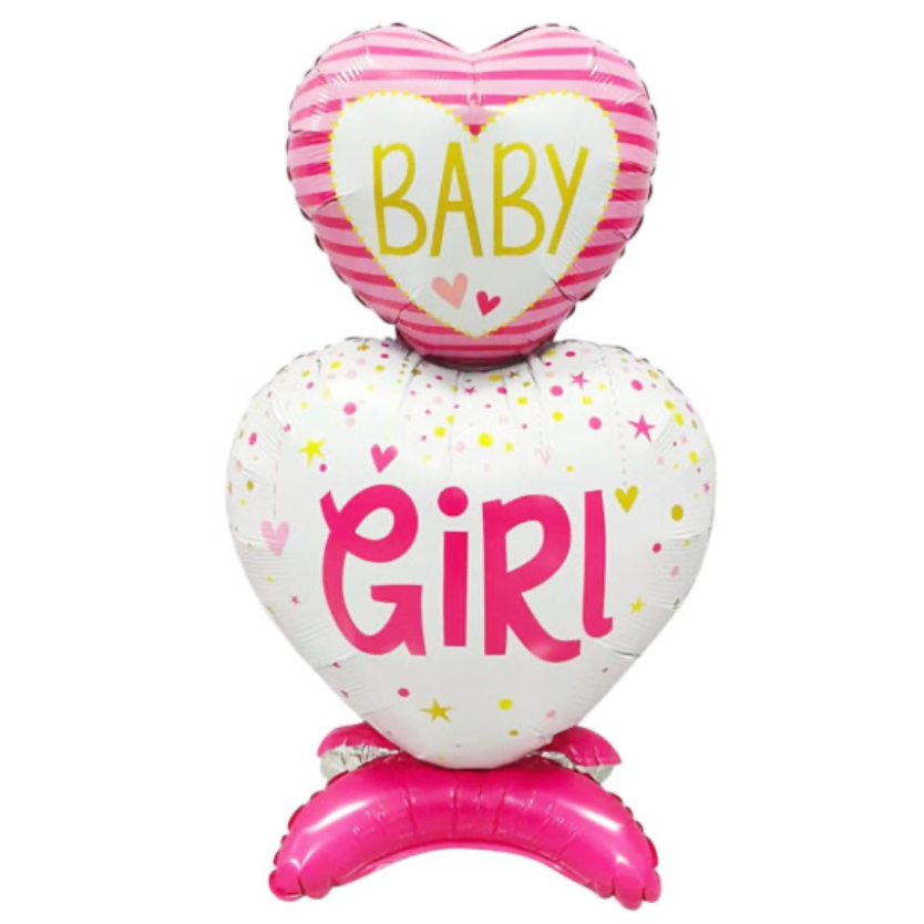1pc 62x110cm Baby Girl Standup Foil Balloon – Gender Reveal Decorations