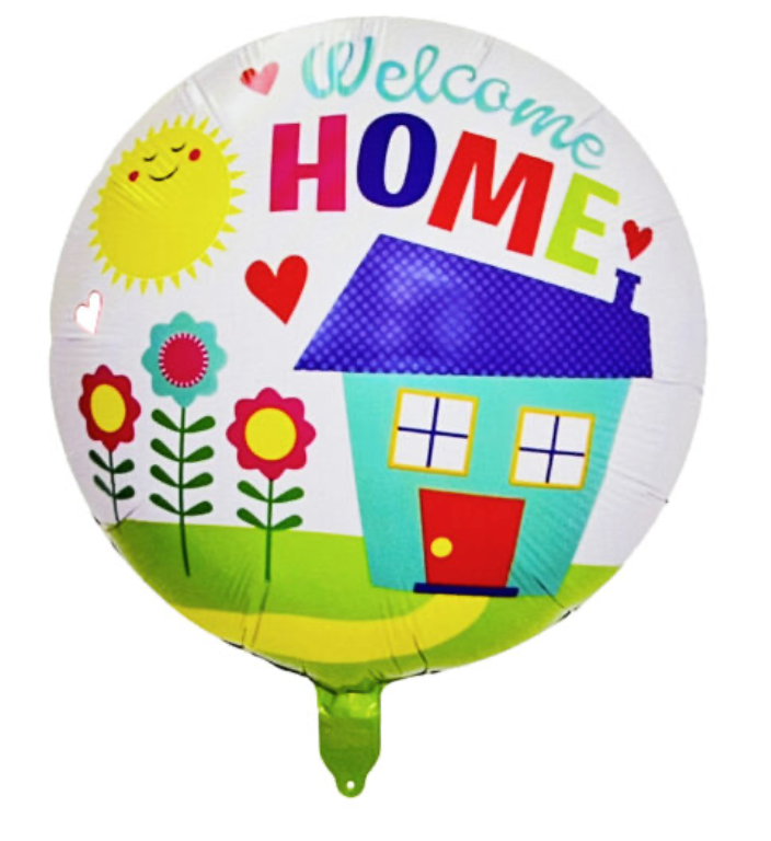 1pc 18" Round Welcome Home Foil Balloon