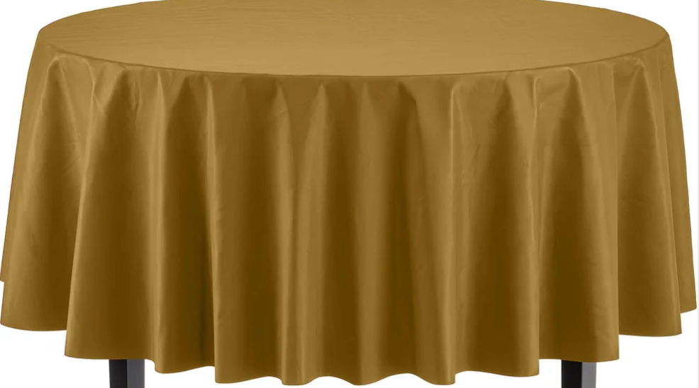 Round Gold Table Cover