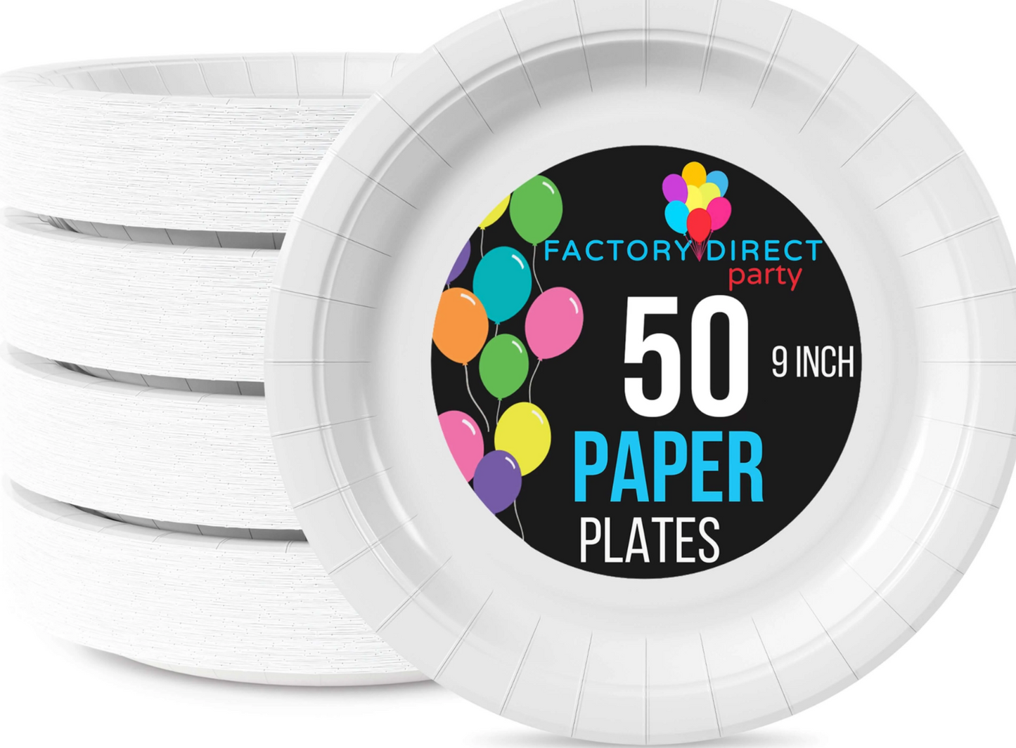 9" White Paper Plate