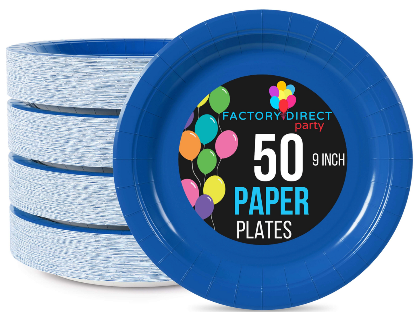 9" Dark Blue Paper Plate