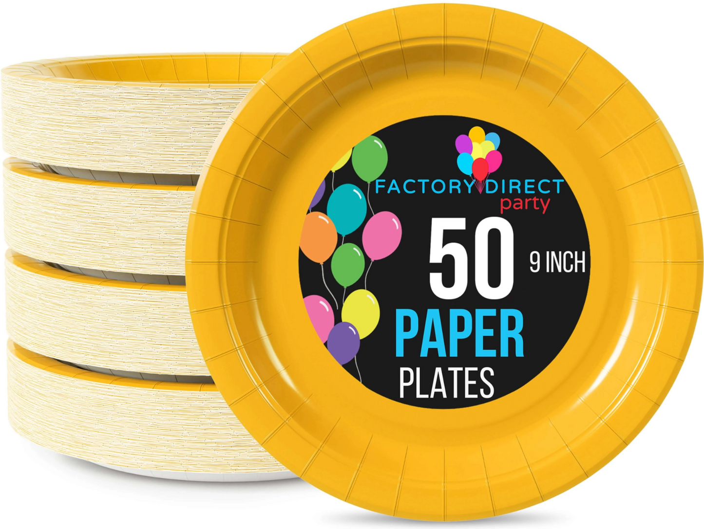 9" Yellow Paper Plate