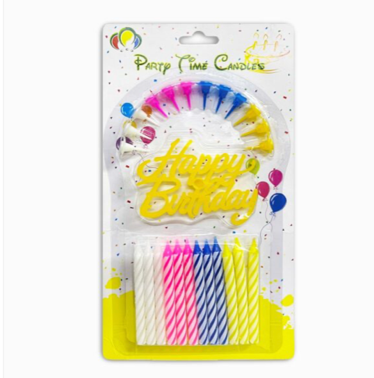 13pcs Happy Birthday Candle Set, Multicolor