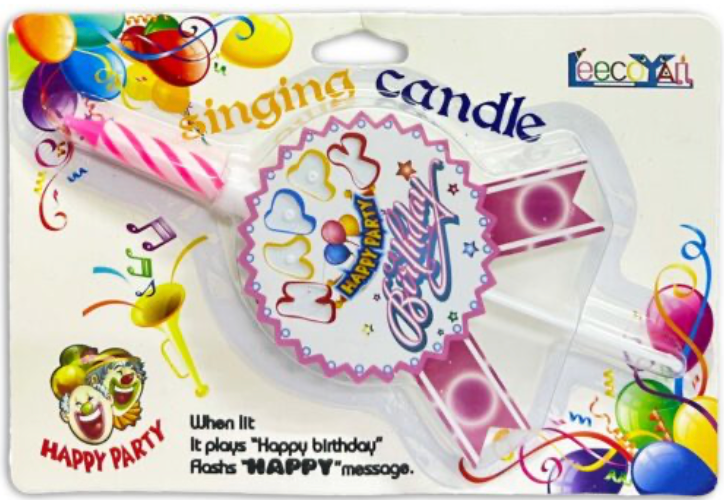 1pc Birthday Candle, Musical Cake Topper with Lights & Music