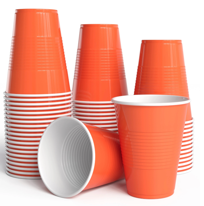 Orange Plastic Cups
