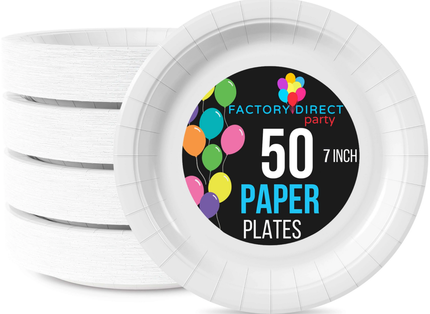 7" White Paper Plates