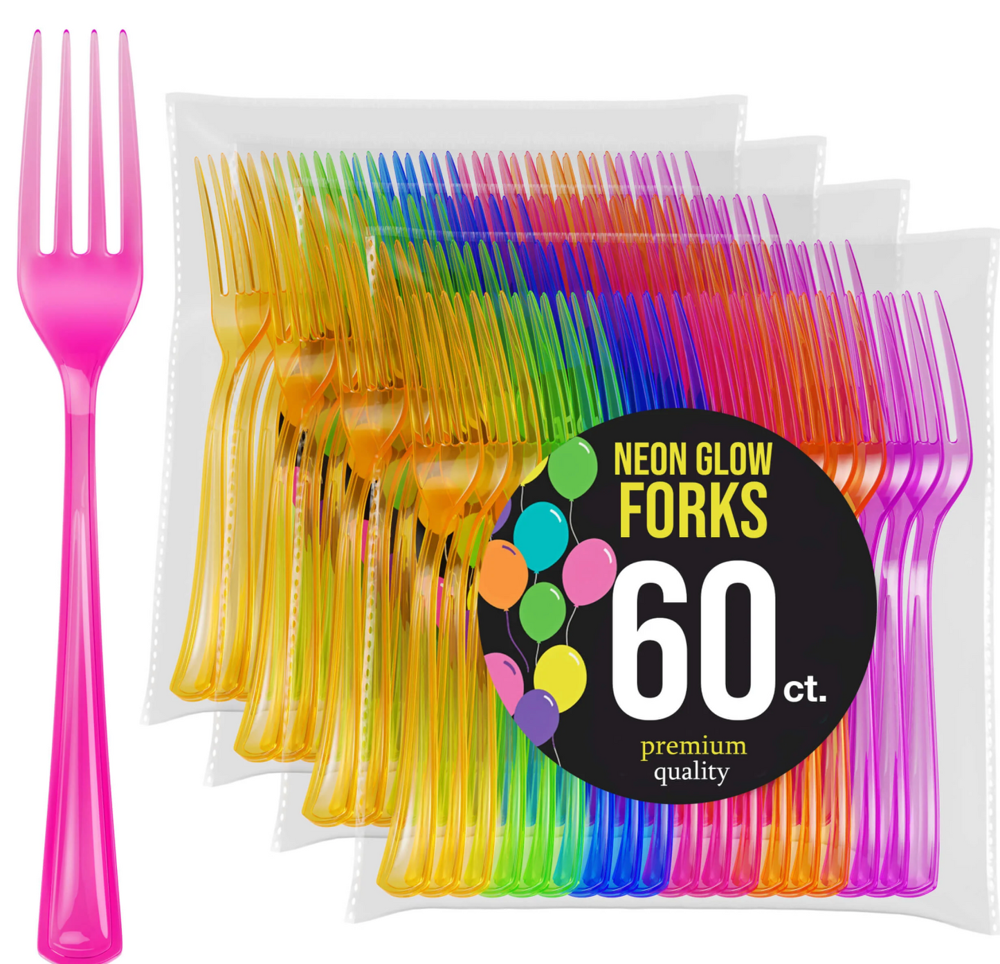 Neon Plastic Forks
