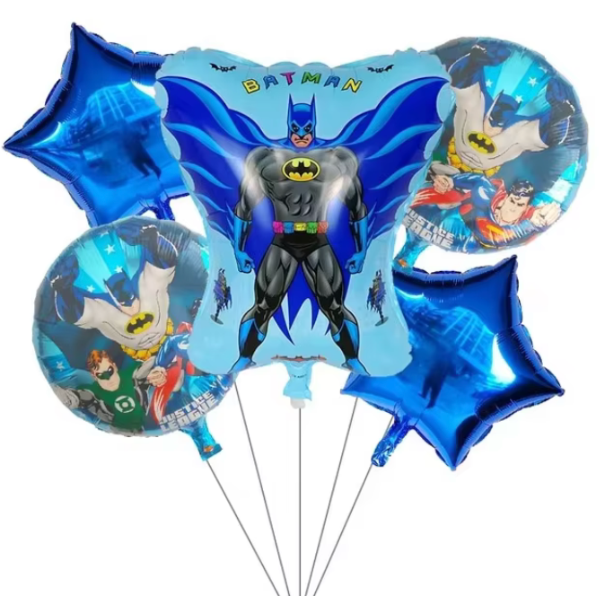 5pcs Bat Man Foil Balloon