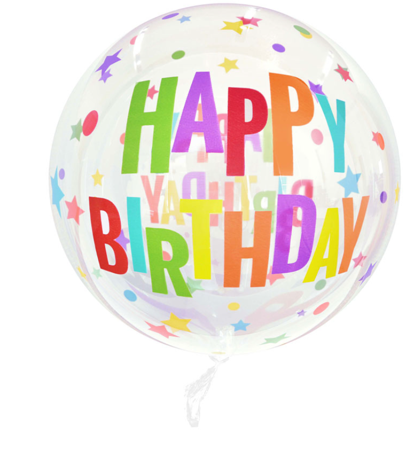 Clear Happy Birthday Stars