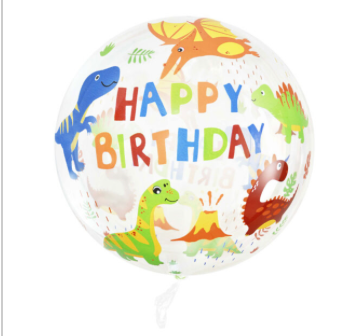 Clear Happy Birthday Dino