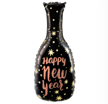 Happy New Year Wine Bottle Balloon
