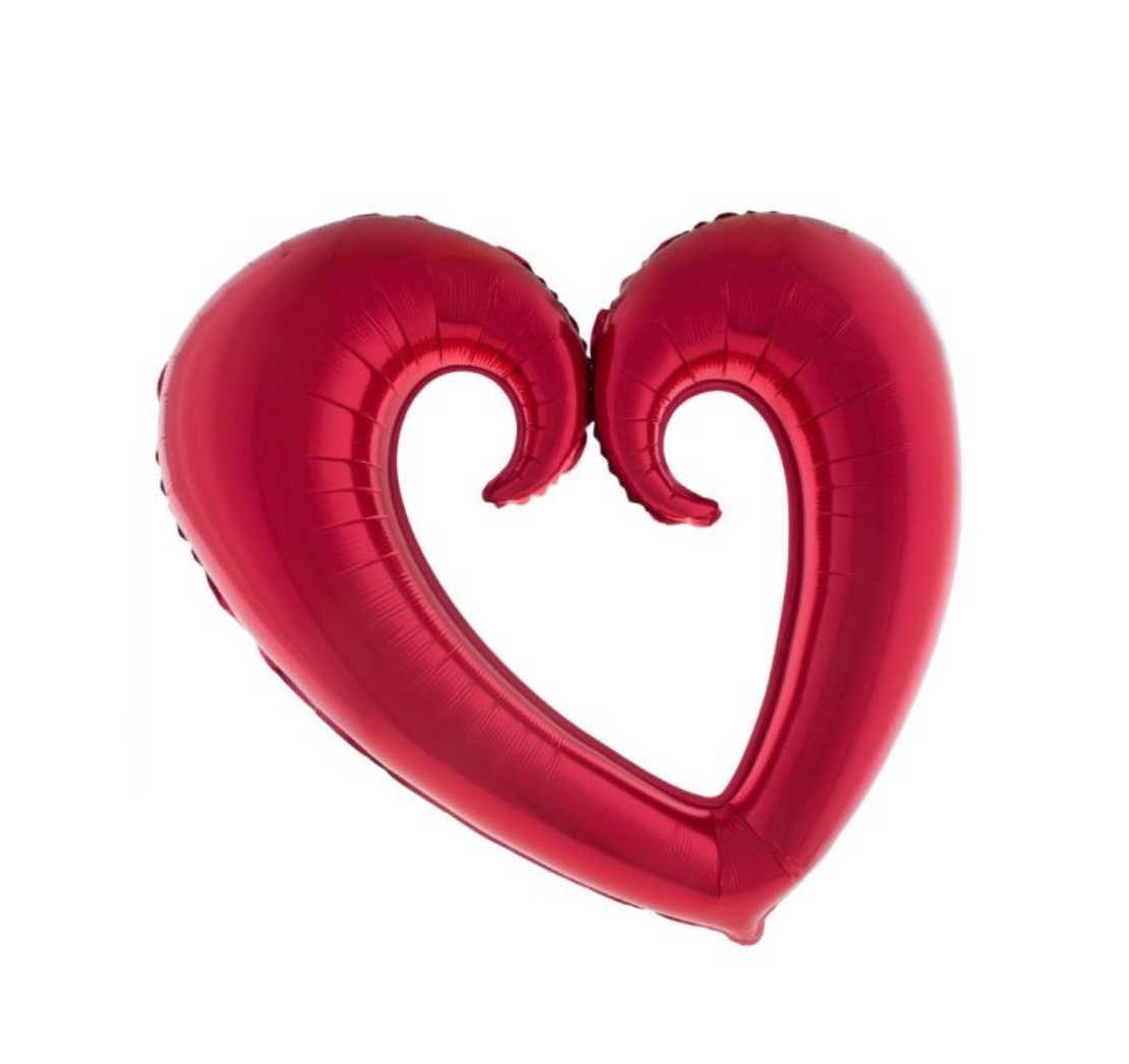 1-Piece 40″ Red Hollow Heart Foil Balloon for Anniversary & Valentine’s Day