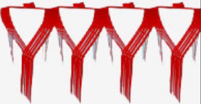 Red Drop Fringe Garland