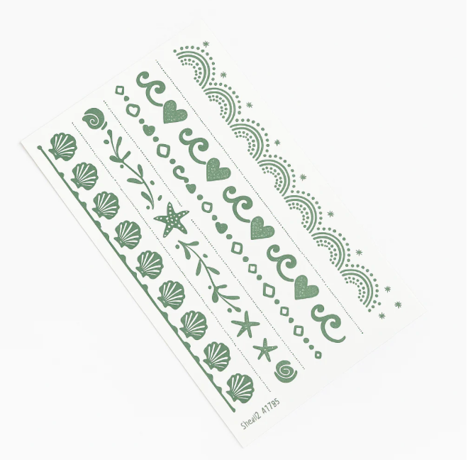 Shimmering Mermaid Bracelet Temporary Tattoos