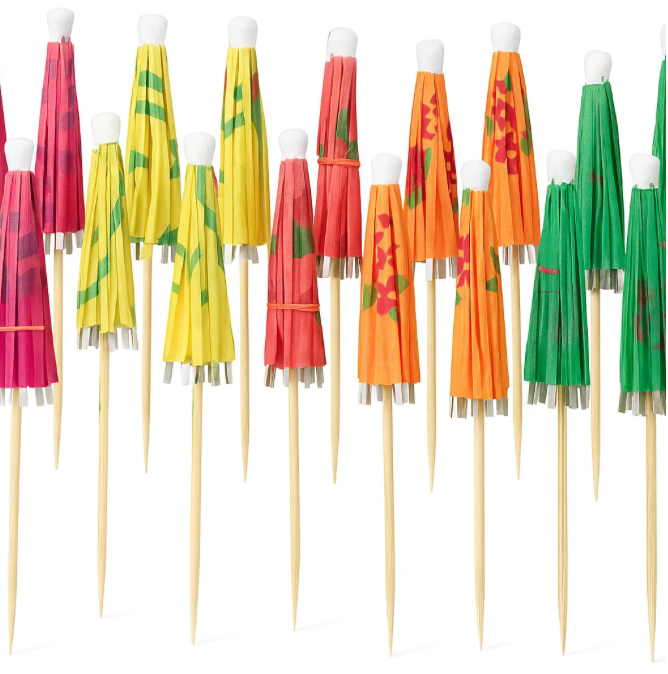 Vibrant Cocktail Umbrella Pick