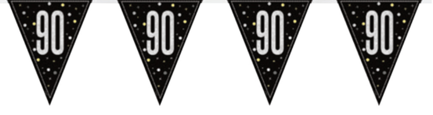 90th Birthday Flag Banner Decoration