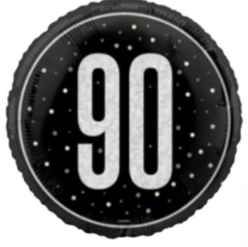 90th Birthday Round Foil Balloon