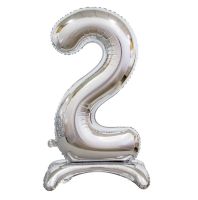 Silver 34" Standing Number 2