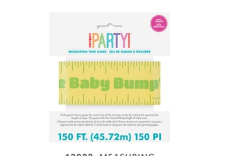 Baby Shower Party Bump Measure Game