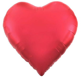 Red Heart Foil Balloon