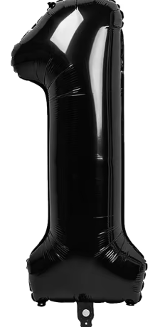 32" Black Number 1