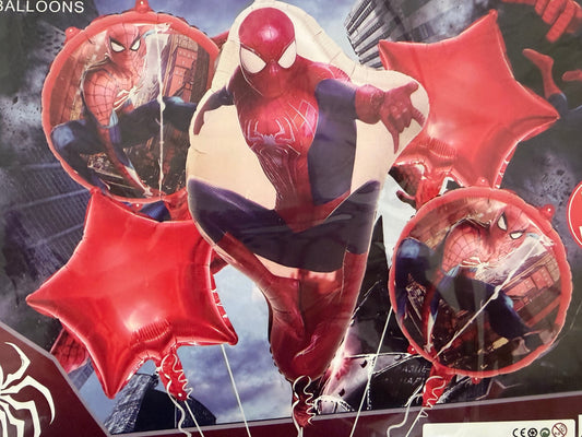 5 pcs Spider man Foil Balloon set Marvel