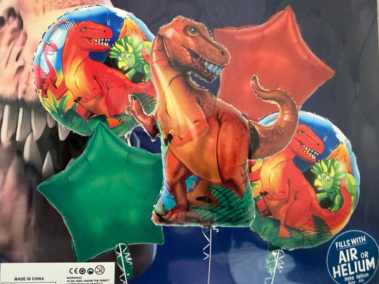 5 pcs  Dinosaurs  Foil Balloon set