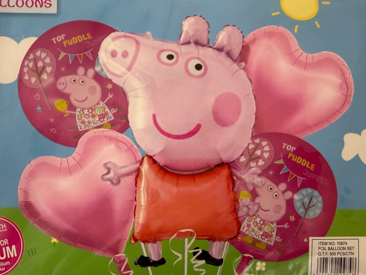 5 pcs Papa Pig Foil Balloon set