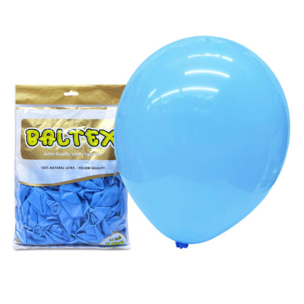 100pcs 12″ 2.8g Baltex Light Blue Latex Balloon