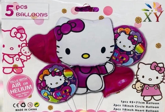 5pcs Hello Kitty Foil Balloon