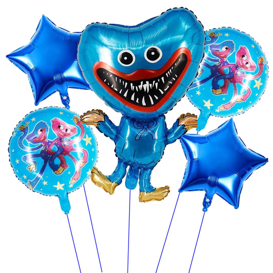 5pcs Huggy Woogy Foil Balloon