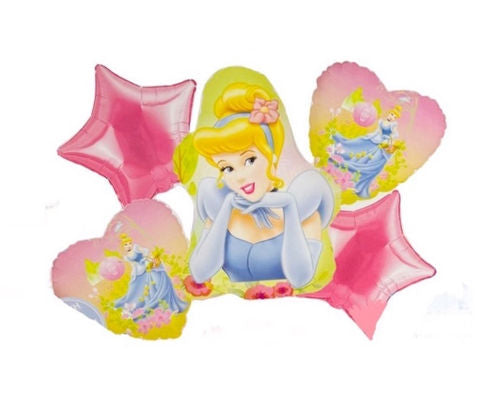 5pcs Cinderella Foil Balloon set