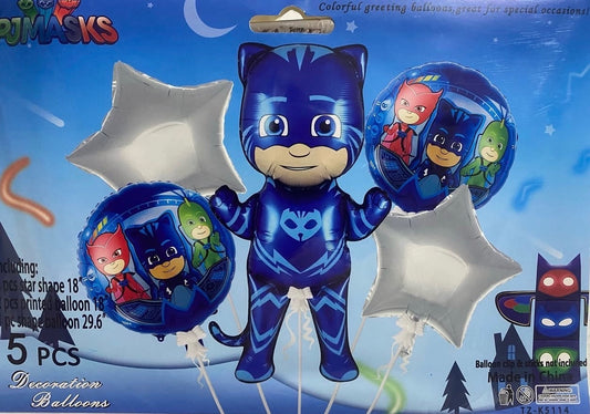 5pcs PJ Masks Foil Balloon