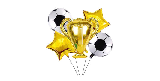 5pc Soccer Foil Balloon Set