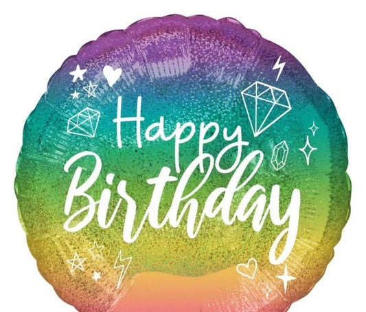 18" Happy Birthday Foil Balloon