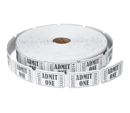 White Raffle Tickets