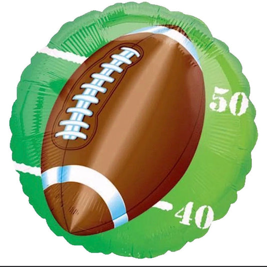 18" Round Football Foil Balloon
