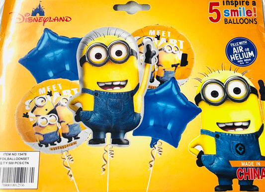 5pcs Minions Balloon Set