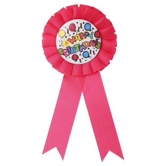 Pink Happy Birthday Badge