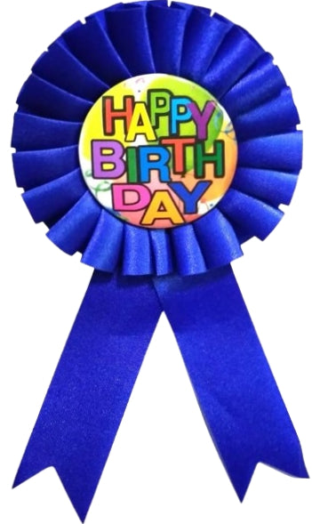 Navy Blue Happy Birthday Badge